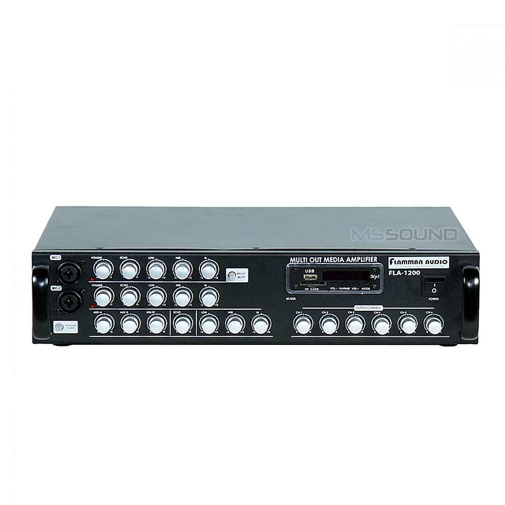 FLA-1200U 매장용앰프 6채널 1200W 블루투스/FM/USB